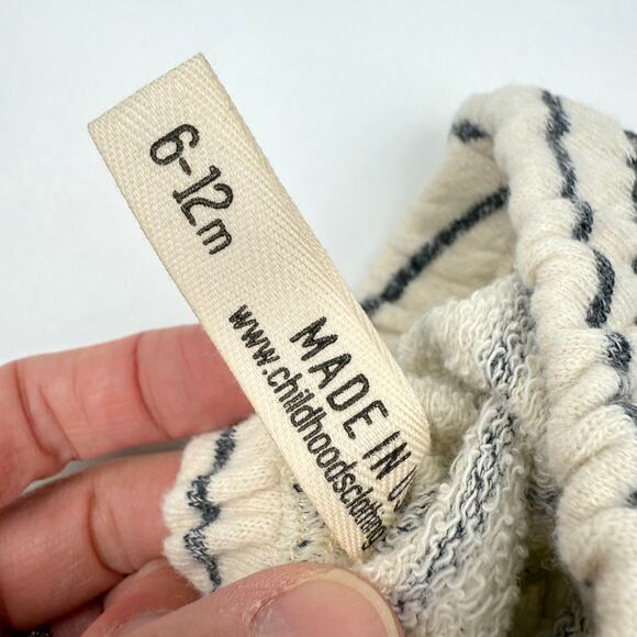 Childhoods Clothing Natural Stripe Crew Sweatshirt & Gusset Pants Set - Picture 6 of 13